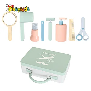 8PC pretend makeup toy set wooden hair salon toys for girls W10D736