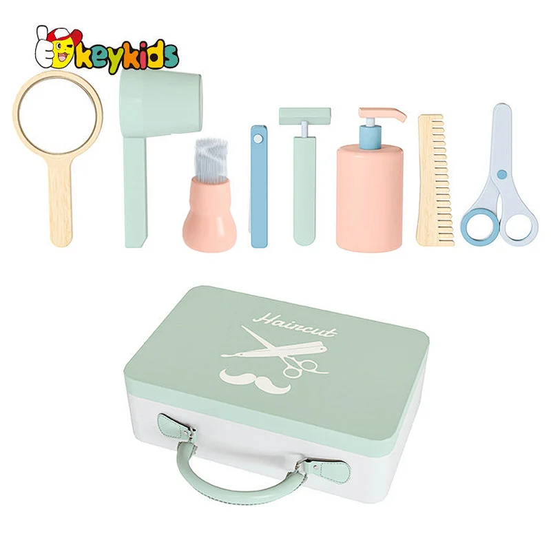 8PC pretend makeup toy set wooden hair salon toys for girls W10D736