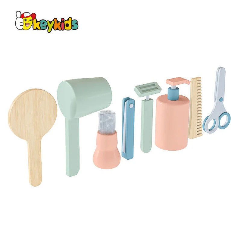 8PC pretend makeup toy set wooden hair salon toys for girls W10D736