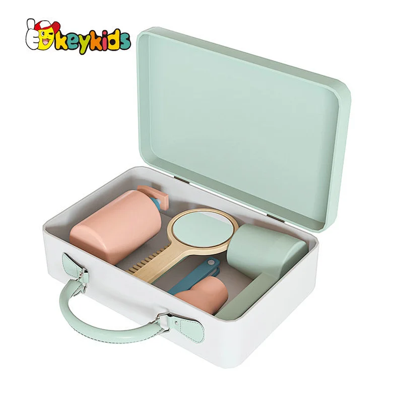 8PC pretend makeup toy set wooden hair salon toys for girls W10D736